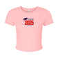 Class of 2025 Bella + Canvas Ladies' Micro Ribbed Baby Tee Red Logo