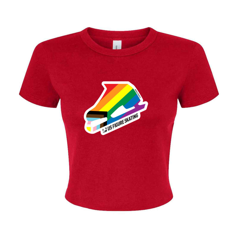 Pride Skate, Bella + Canvas Ladies' Micro Ribbed Baby Tee