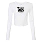 Class of 2025 Bella + Canvas Ladies' Micro Ribbed Long Sleeve Baby Tee Black Logo