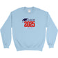 Class of 2025 Embroidered Gildan Heavy Blend Crewneck sweatshirt Red Logo