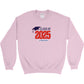 Class of 2025 Embroidered Gildan Heavy Blend Crewneck sweatshirt Red Logo