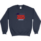 Class of 2025 Embroidered Gildan Heavy Blend Crewneck sweatshirt Red Logo