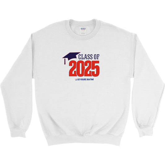 Class of 2025 Embroidered Gildan Heavy Blend Crewneck sweatshirt Red Logo