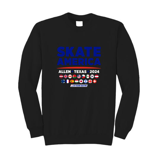 Skate America 2024, Unisex Fleece Perfect Crewneck Sweatshirt 8.25 Oz