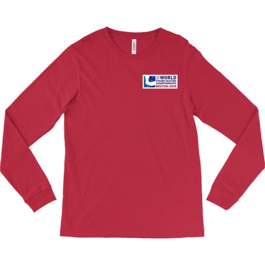 World Figure Skating Championships® BOSTON 2025, Bella + Canvas Unisex Jersey Long-Sleeve T-shirt