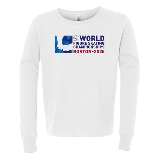 World Figure Skating Championships® BOSTON 2025, YOUTH Bella + Canvas Jersey Long Sleeve Tee