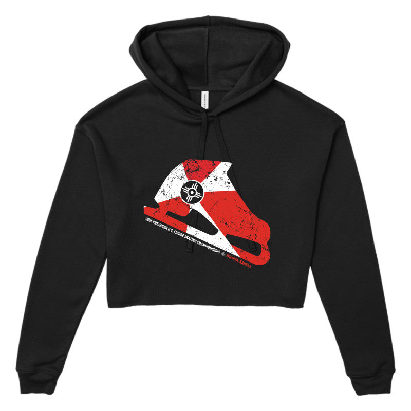 2025 U.S. Figure Skating Championships Bella + Canvas Women's Cropped Fleece Hoodie