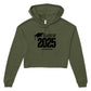 Class of 2025 Bella + Canvas Women's Cropped Fleece Hoodie Black Logo