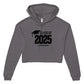 Class of 2025 Bella + Canvas Women's Cropped Fleece Hoodie Black Logo