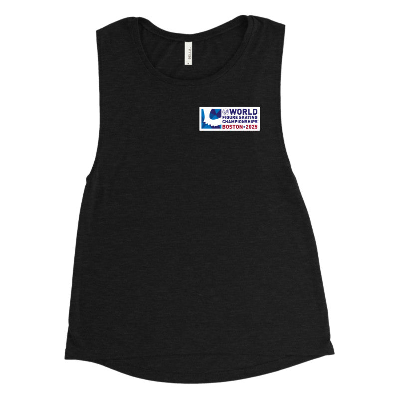 World Figure Skating Championships® 2025, Bella + Canvas Ladies' Flowy Scoop Muscle Tank