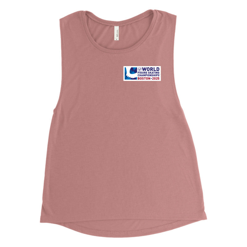 World Figure Skating Championships® 2025, Bella + Canvas Ladies' Flowy Scoop Muscle Tank