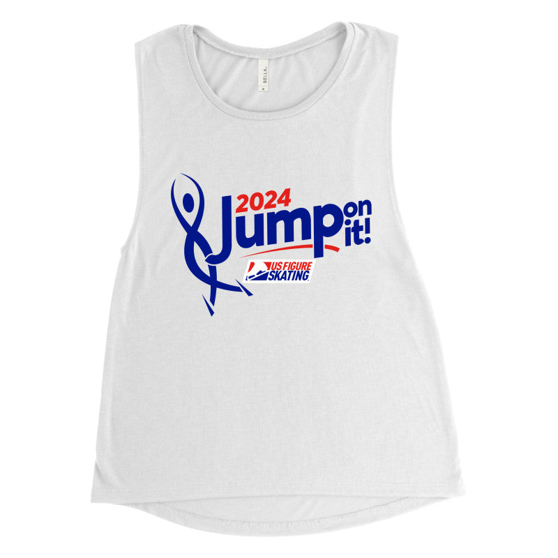 Jump On It! Camp, Bella + Canvas Ladies' Flowy Scoop Muscle Tank