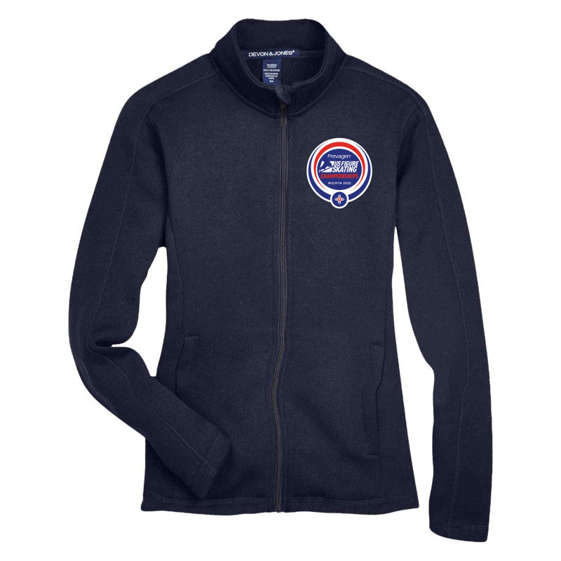 2025 U.S. Figure Skating Championships Devon & Jones Ladies' Bristol Full-Zip Sweater Fleece Jacket