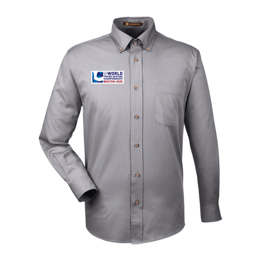 World Figure Skating Championships® 2025, Men's Easy Blend™ Long-Sleeve Twill Shirt with Stain-Release