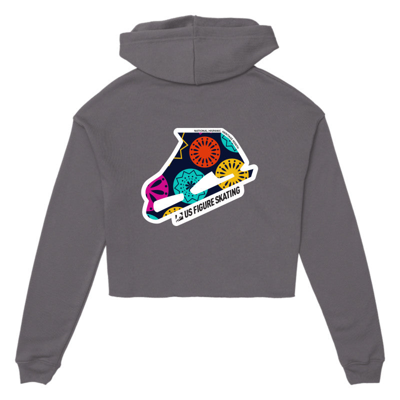 National Hispanic Heritage Month - Women's Cropped Fleece Hoodie - U.S. Figure Skating