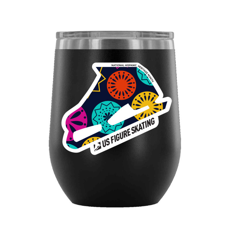 National Hispanic Heritage Month - 12 oz wine tumbler - U.S. Figure Skating